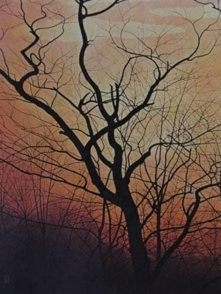 中村岳陵、残照、希少画集画、新品高級額装付 - メルカリ