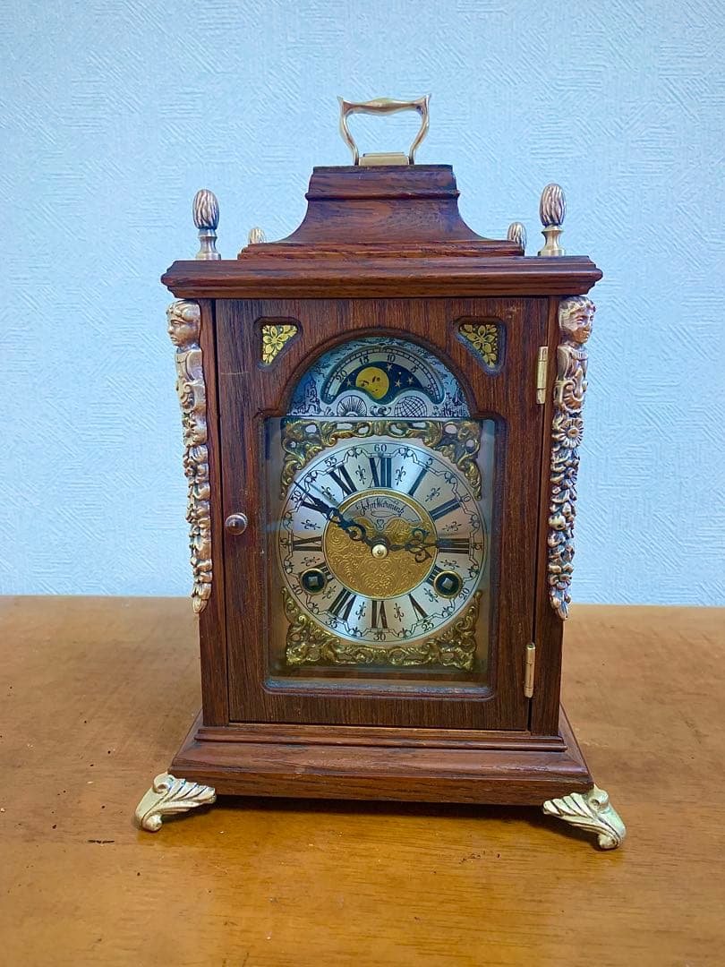 アンティーク WUBA Warmink 置時計 オランダ製 ムーンフェイズ