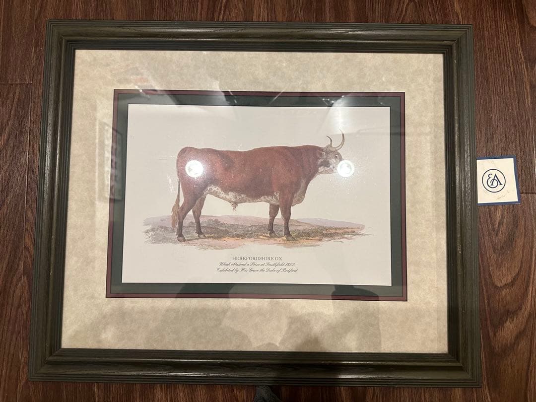 牛の絵　ETHAN ALLEN ロンドン　アンティーク風　ビンテージ il_1080xN.6384681255_ihvw.jpg
