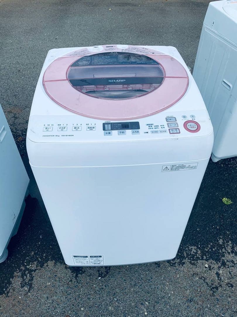 送料設置無料　SHARP 全自動電気洗濯機ES-GV80R-P