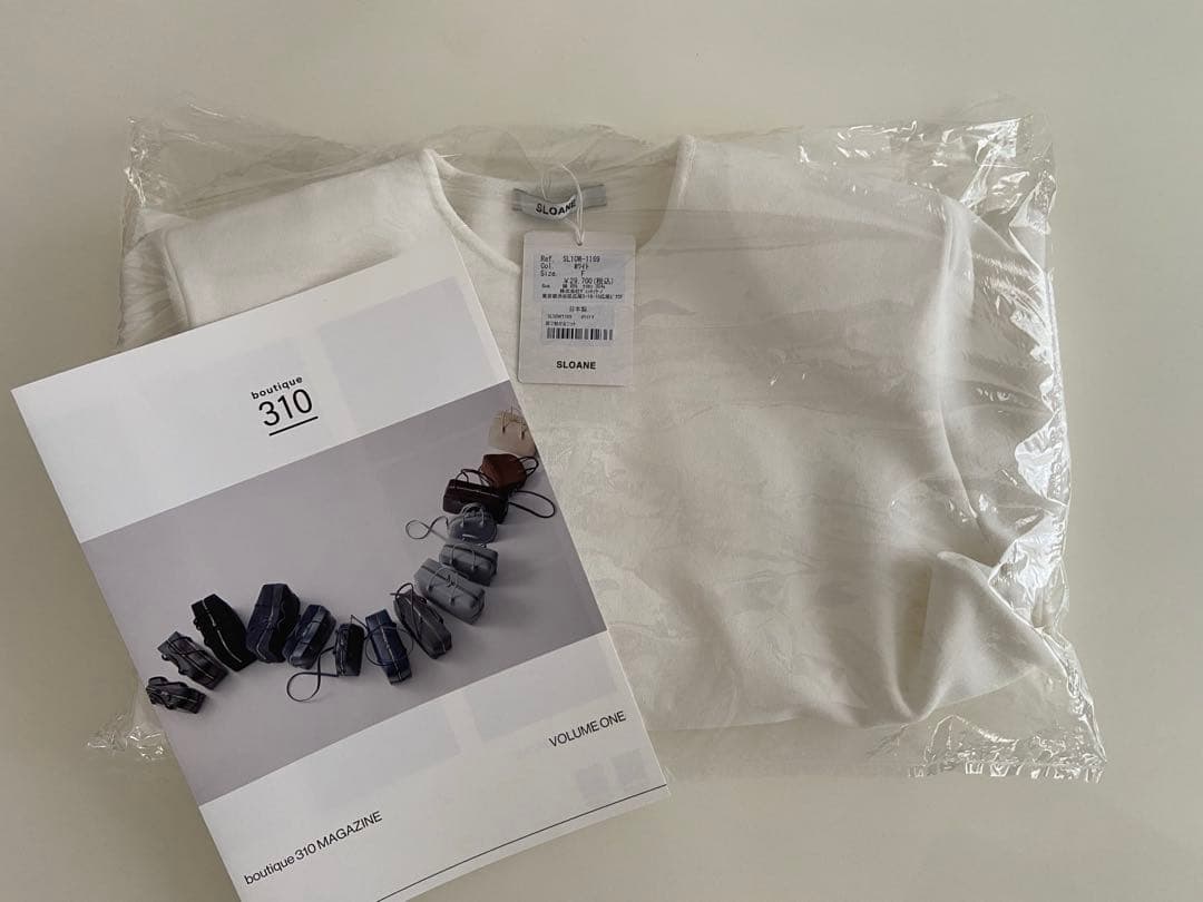 SLONE boutique310 肩で魅せるニット 佐藤佳菜子　白 ホワイト