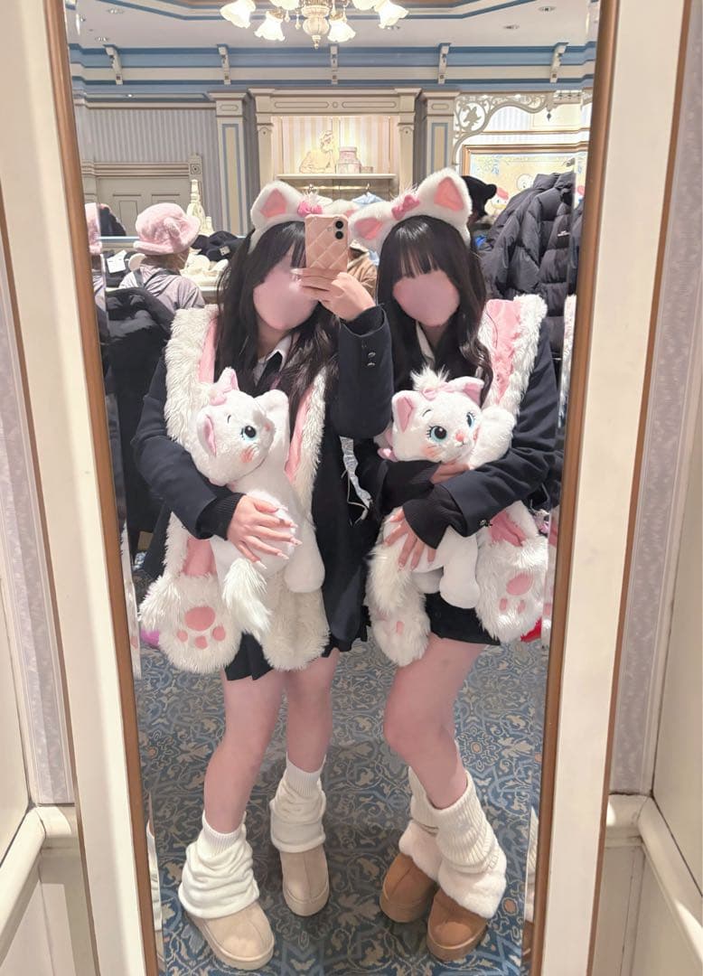 マリーちゃん ファンマフラー 2点セット ディズニー ディズニー マフラーキャップ マリーちゃん ファンキャップ マリー