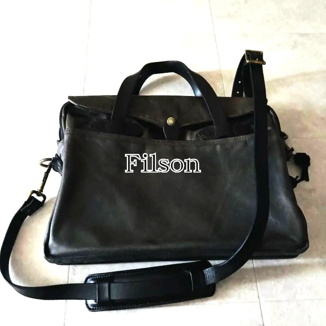 フィルソン　ラギッドツイル　オリジナルブリーフケース　オッターグリーン　USA製