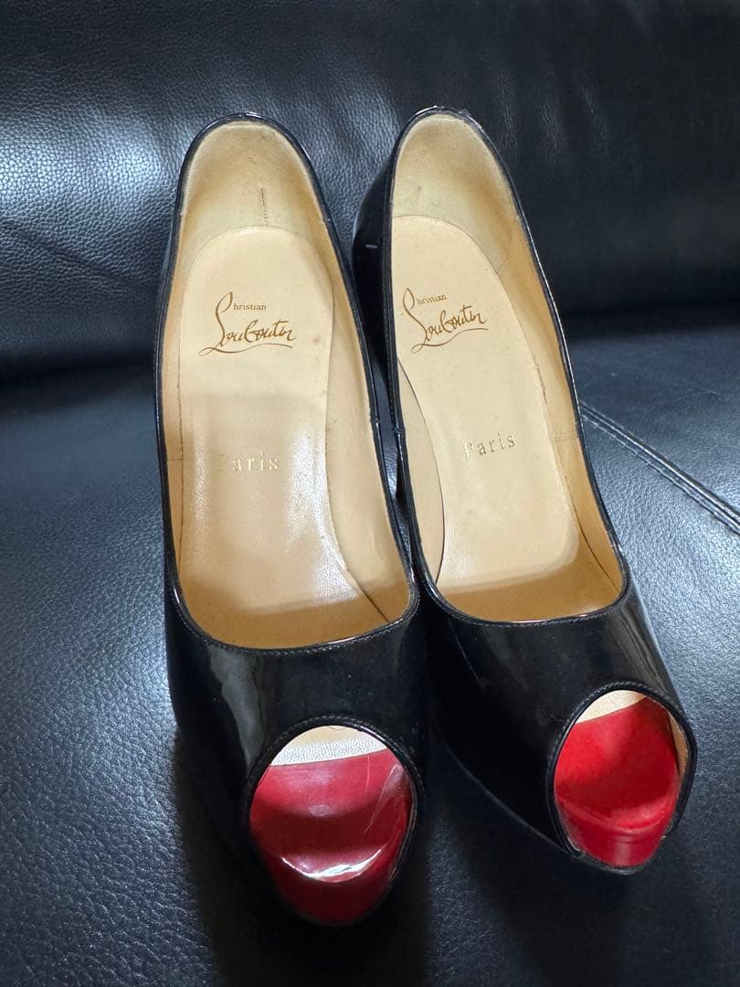 【再々値下げ】Christian Louboutin オープントゥ ハイヒール