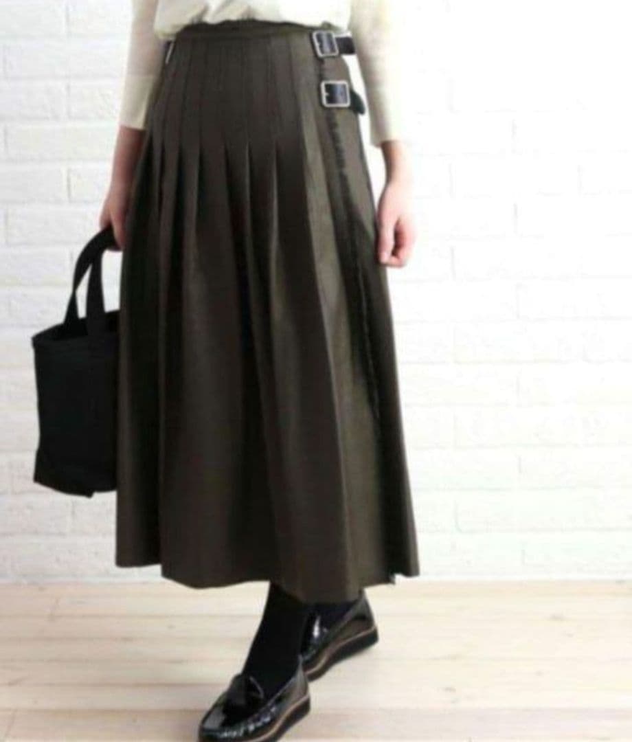 美品✦オニールオブダブリン プリーツ ラップスカート ローウエスト
