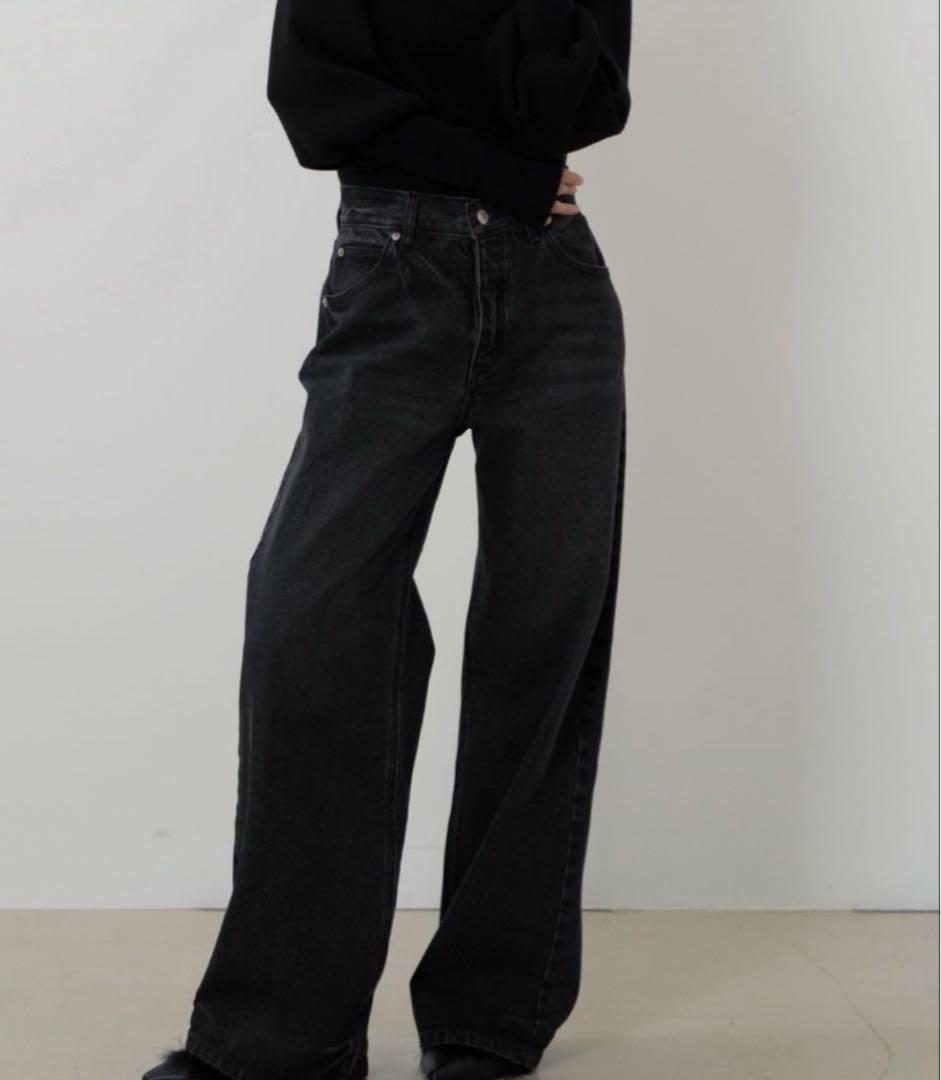 SENEE ルーズビンテージライクデニム　セニー　ブラック