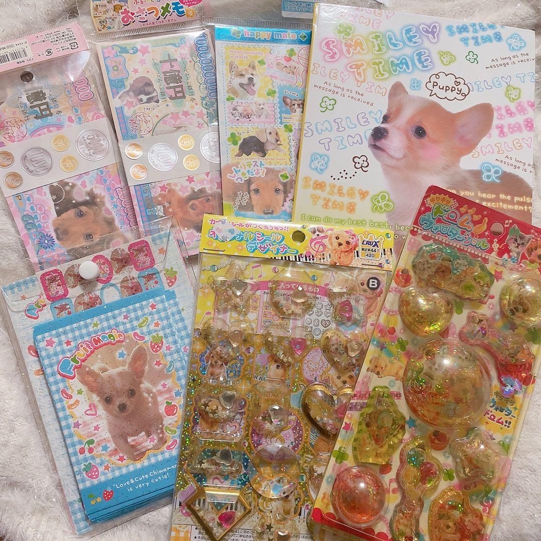 平成 レトロ メモ帳 プロフィール帳 シール等 わんこ - メルカリ