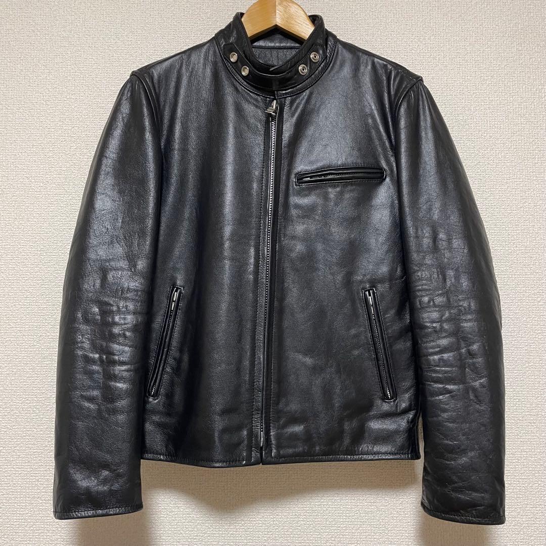 Horn Works 本革　シングルライダースジャケット　サイズS