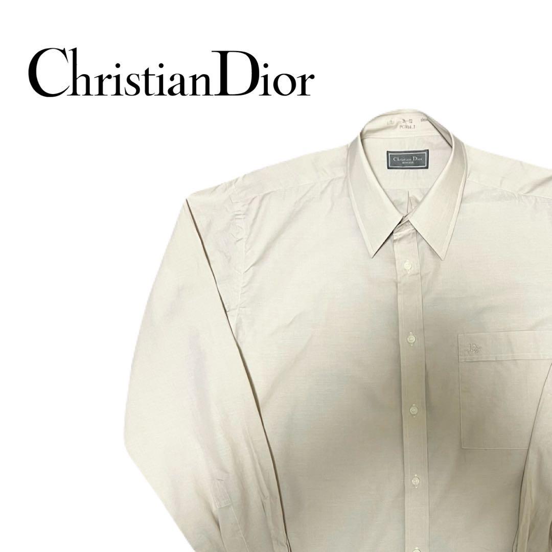 クリスチャンディオール　ディオール　長袖　シャツ　archive 美品　ベージュ