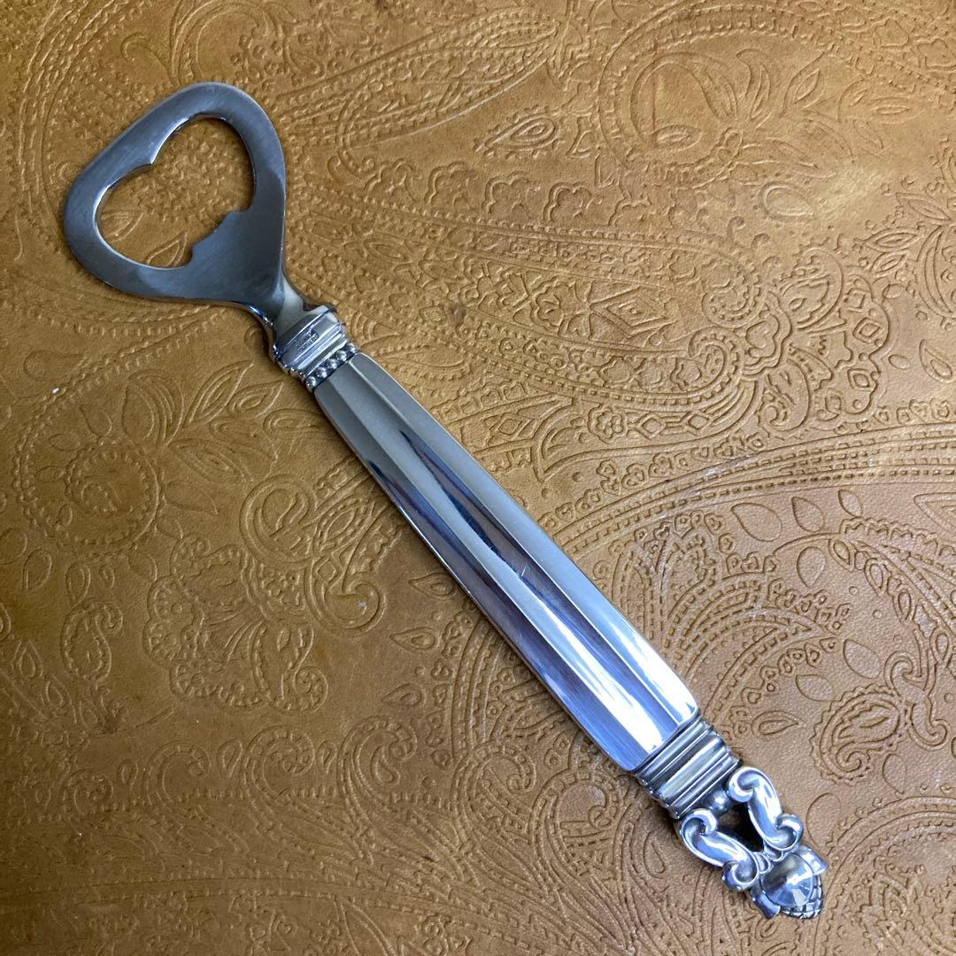 【E 】純銀/約70g ボトルオープナー【Acorn】