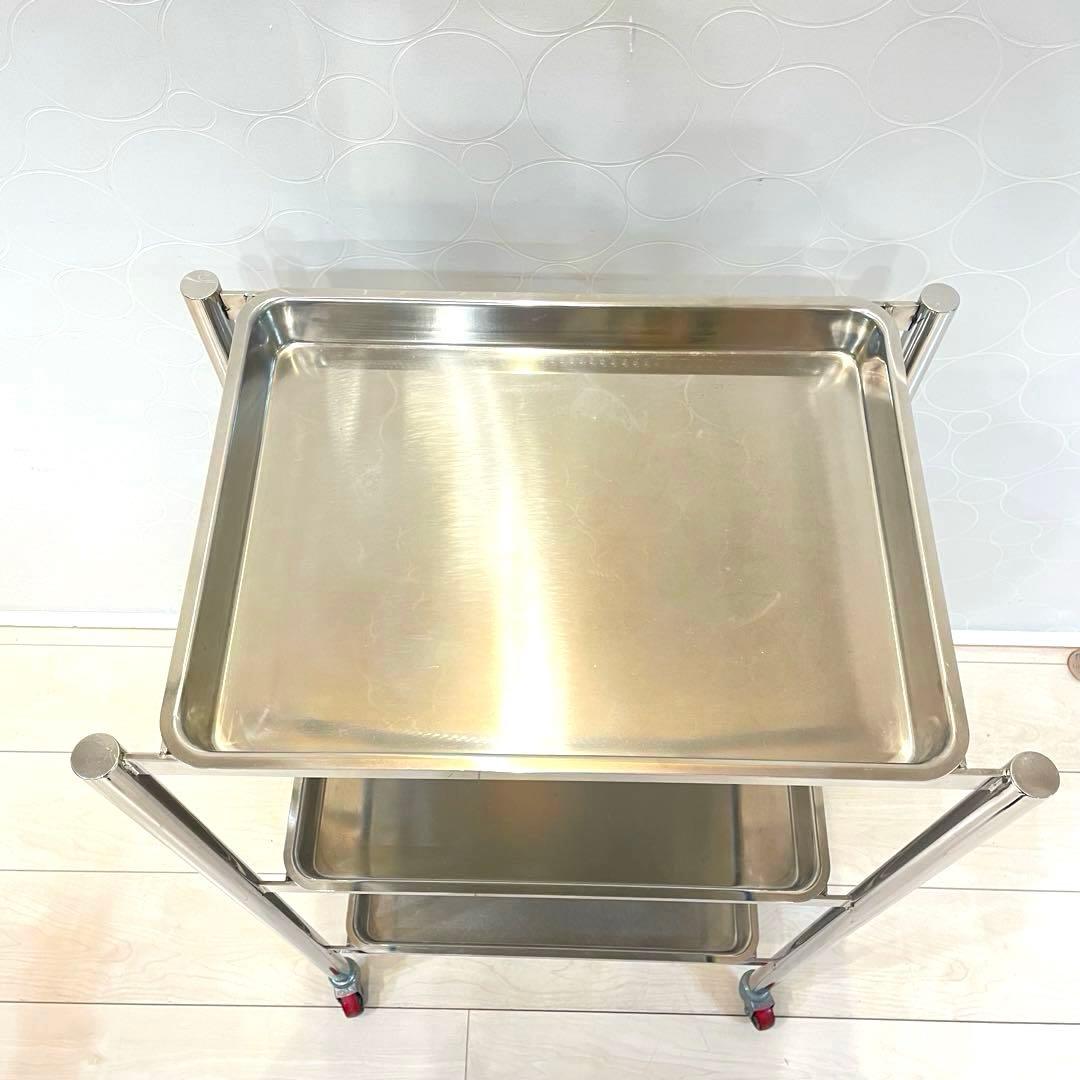 業務用 ステンレス 3段ワゴン 医療 サロン 鍼灸 インダストリアル