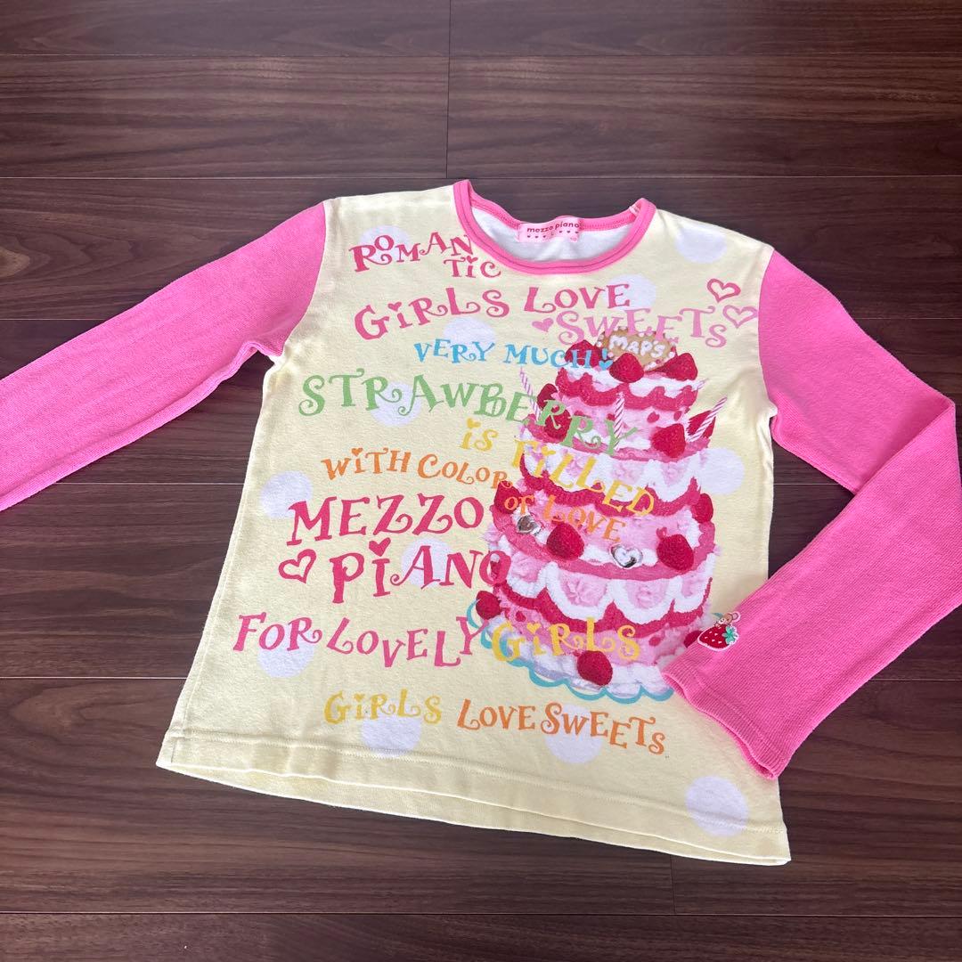 希少★メゾピアノ ケーキプリント Tシャツ コロン