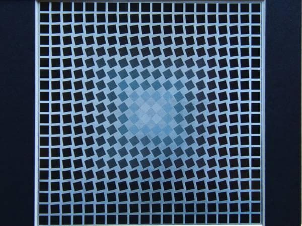 Victor Vasarely、CTA103A、希少画集画、新品額装付 Victor Vasarely Signed and Numbered Silk Screen Lithograph
