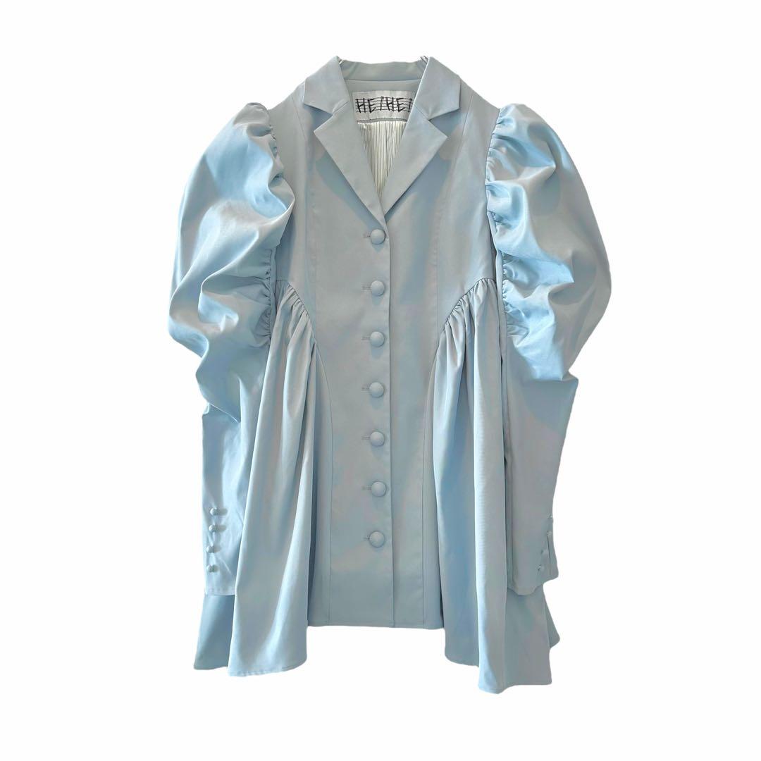 HEIHEI スーツドレス LIGHT BLUE SALE50) (5〜15号)カラーMIXツイード×シフォンジョーゼット2点セット