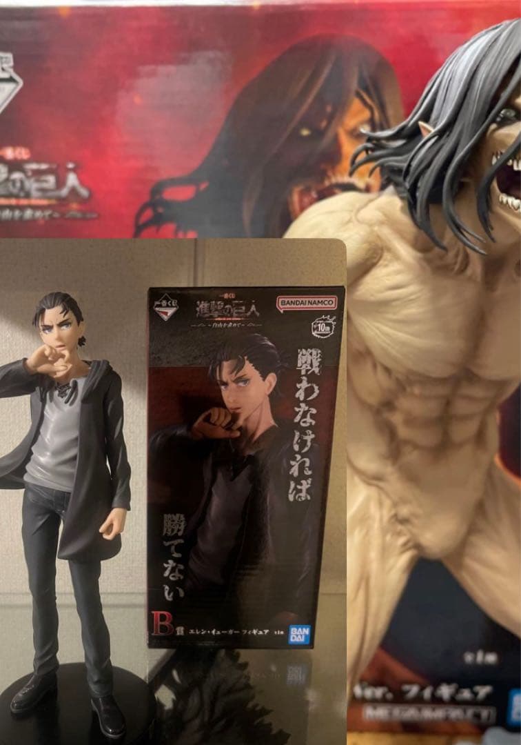 進撃の巨人 フィギュア 一番くじ 自由を求めて A賞,B賞エレン 一番くじ 進撃の巨人 ～自由を求めて～」がいよいよ発売！巨人Ver.の