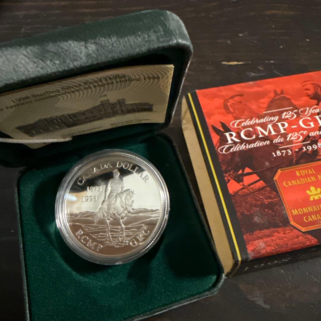 1998 カナダ銀ドル プルーフ RCMP 125 周年記念 1998 $1 Royal Canadian Mounted Police (RCMP), 125th Anniversary - Proo