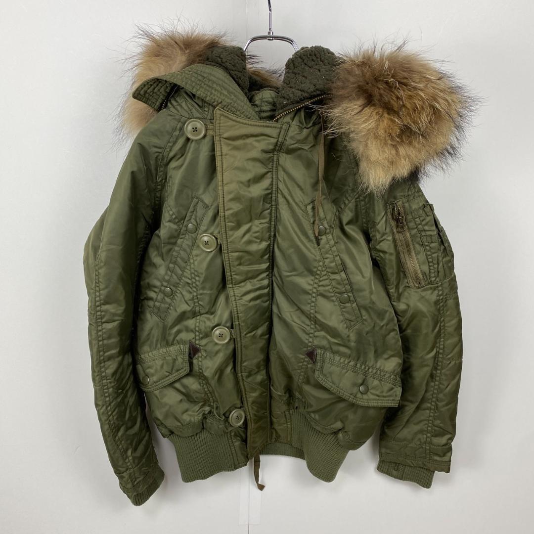 訳あり goa ゴア N-2B ブルゾン ミリタリージャケット ラクーンファー