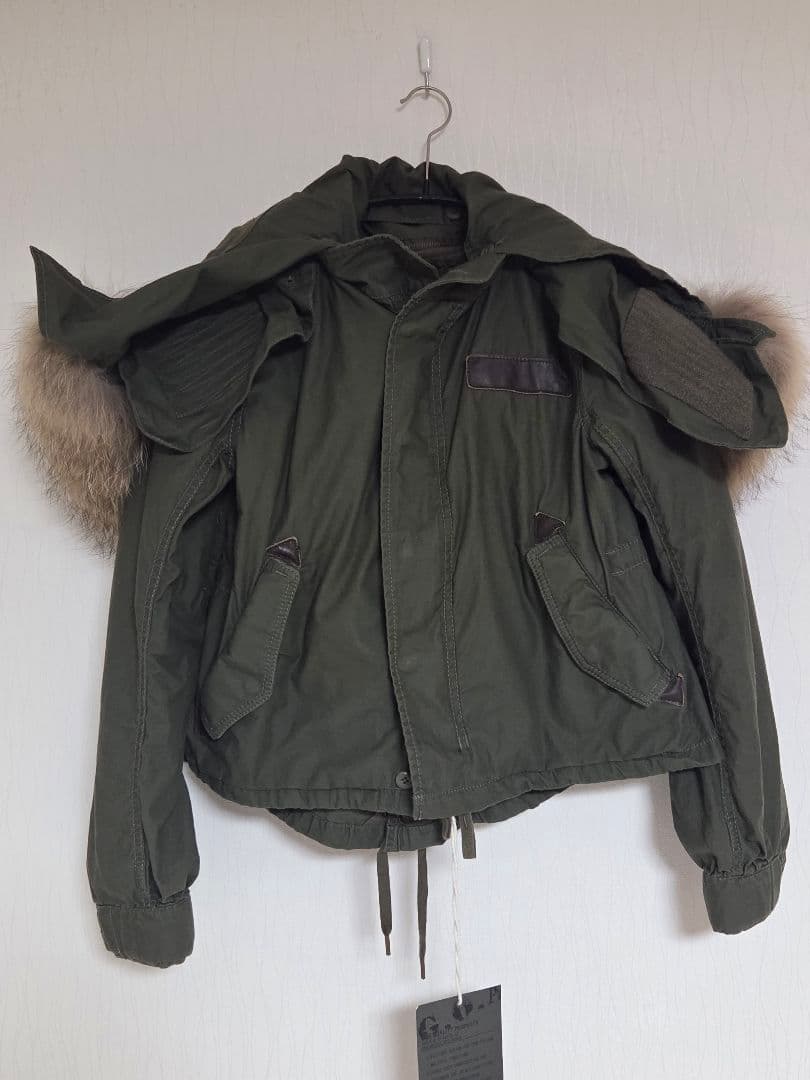 GOA　ファー付きミリタリージャケット　ショート丈