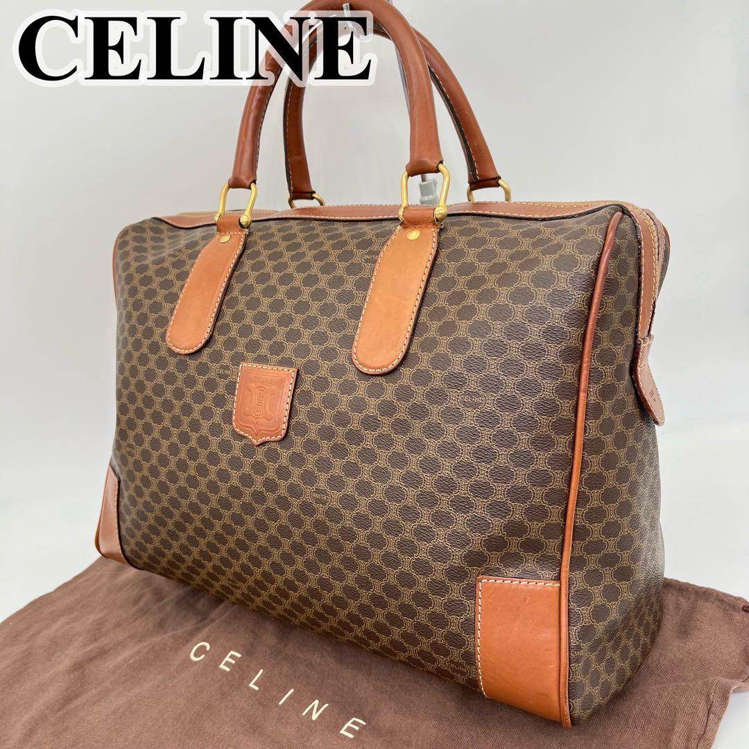CELINE ハンドバッグ ボストンバッグ マカダム柄 トリオンフ A4収納可能