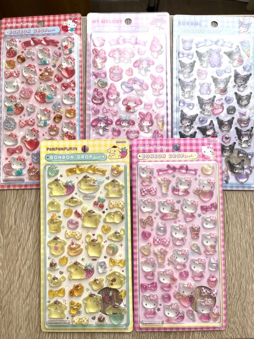 ボンボンドロップシール　サンリオ　第二弾　5種　正規品