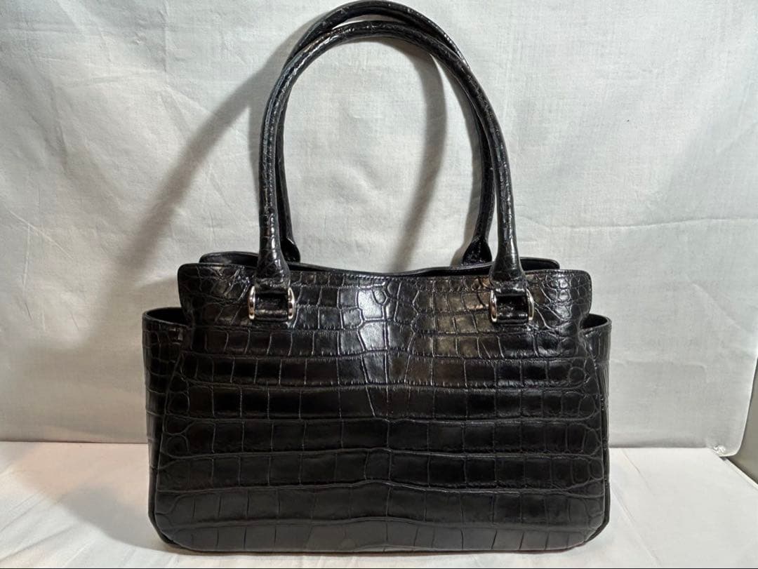 極美品 クロコダイル CROCODILE JRA バッグ マットクロコ ワニ革