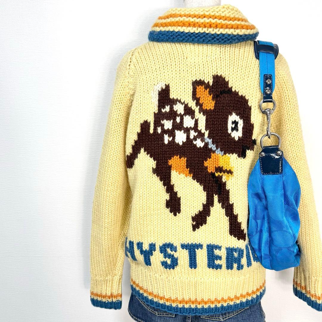 y2k❤️90s HYSTERIC GLAMOUR バンビ ロゴ カウチンニット