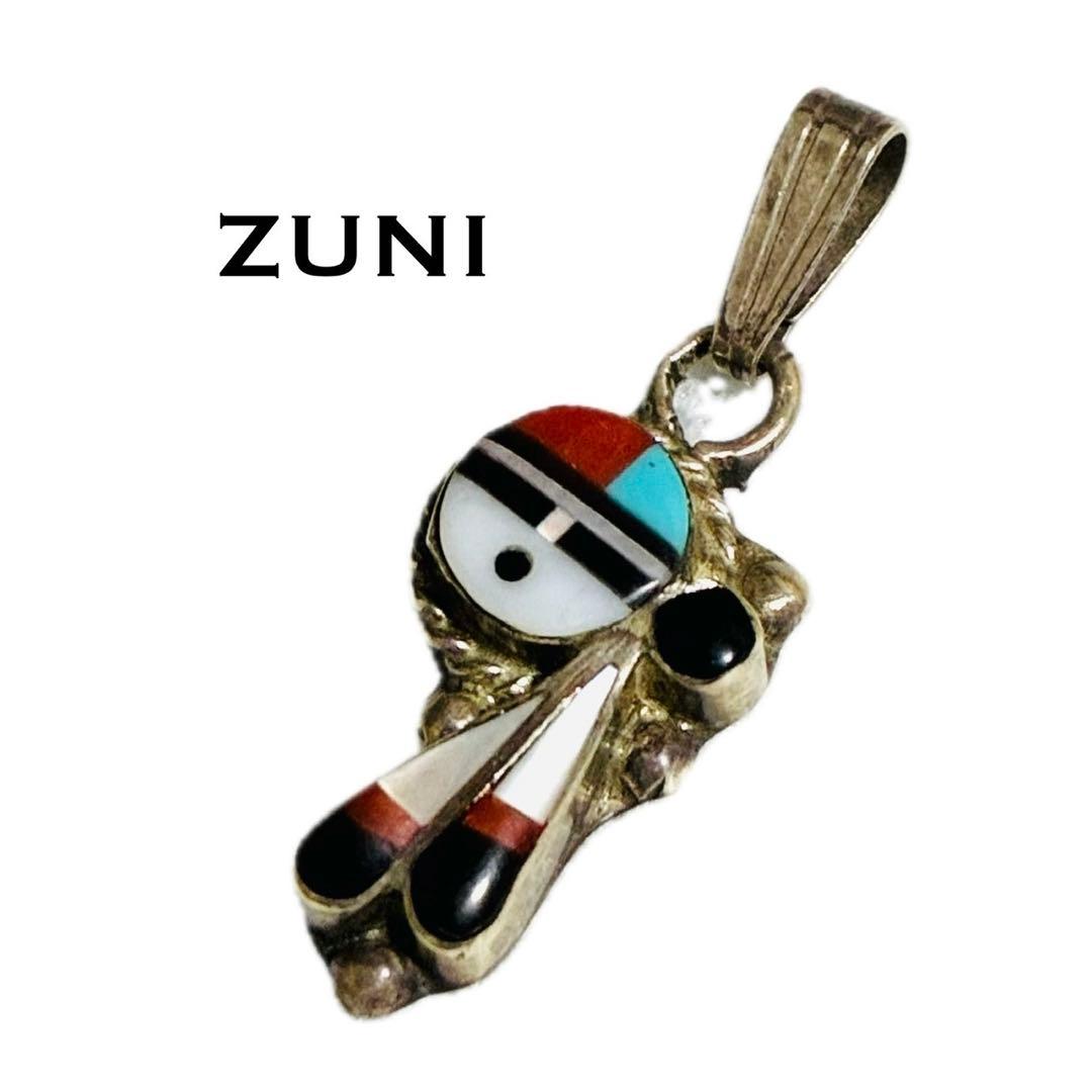 ZUNI ズニ　ペンダント　ネックレス　サンフェイス　ターコイズ　シェル アメリカインディアン ズニ族 サンフェイス ペンダント ト ップ/Zuni
