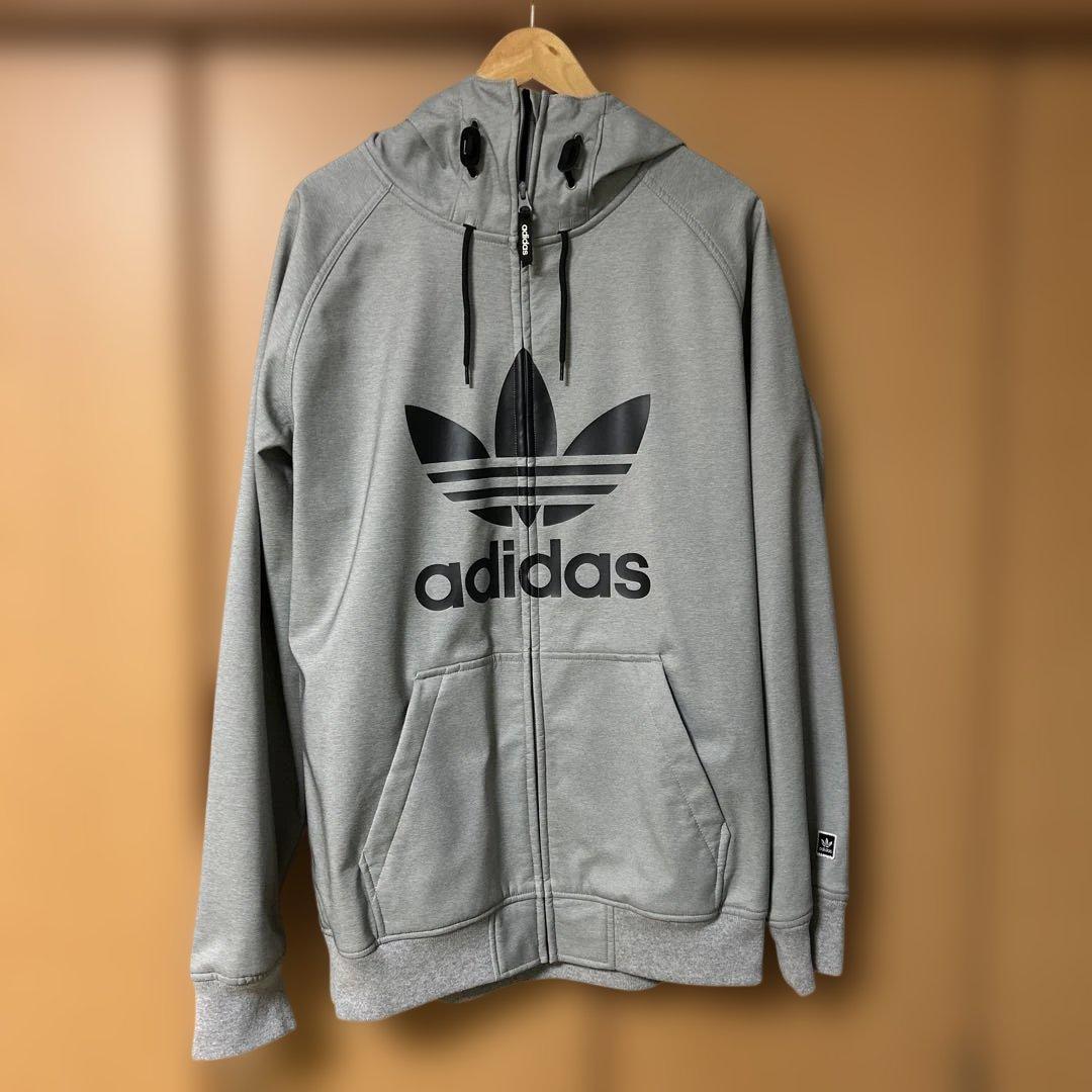 adidas スノーボードウェア フード付きXLサイズ グレー