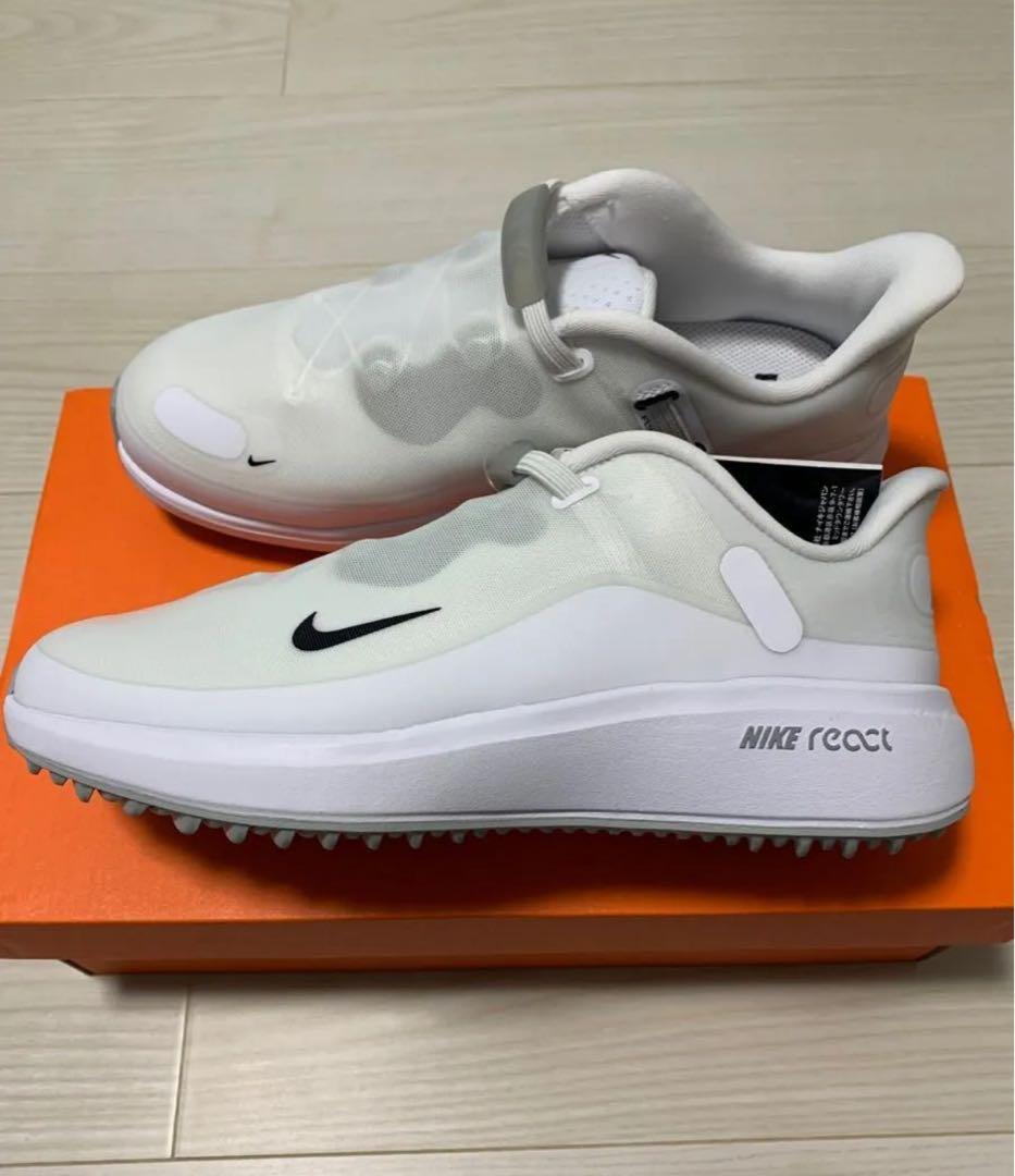 【新品】NIKE REACT ACE TOUR ゴルフシューズ 24cm Nike Women's React Ace Tour Golf Shoes White/Black/Pure Platinum