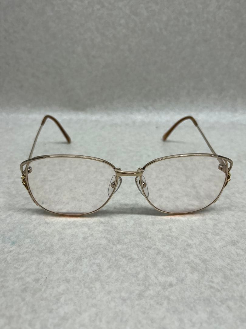 HOYA ホーヤ アイジュエリー 金台 ダイヤ装飾 高級 フレームメガネ 老眼鏡