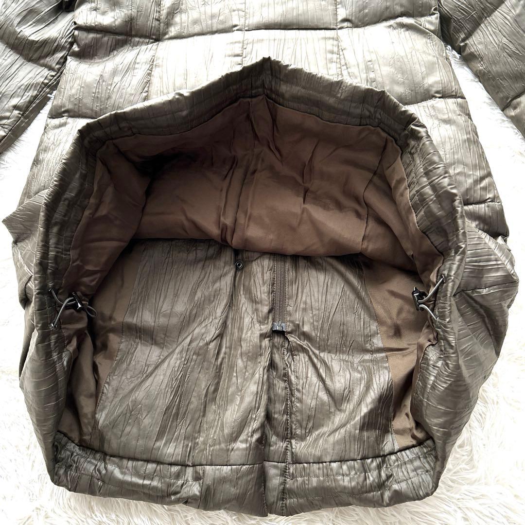 レリアン カーキ ロングダウンコート レッキスラビットファー付 L