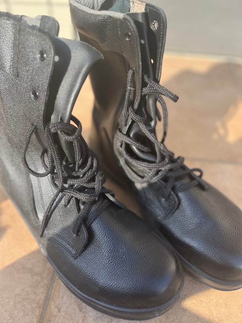 編み上げ　安全靴