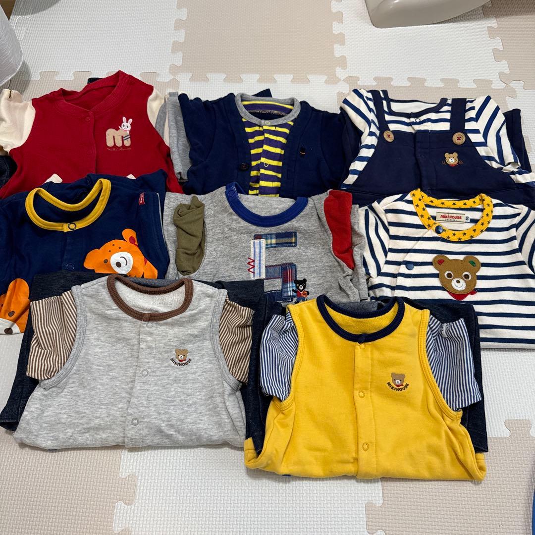 【おまとめ】ミキハウス ロンパース8枚セット 80cm