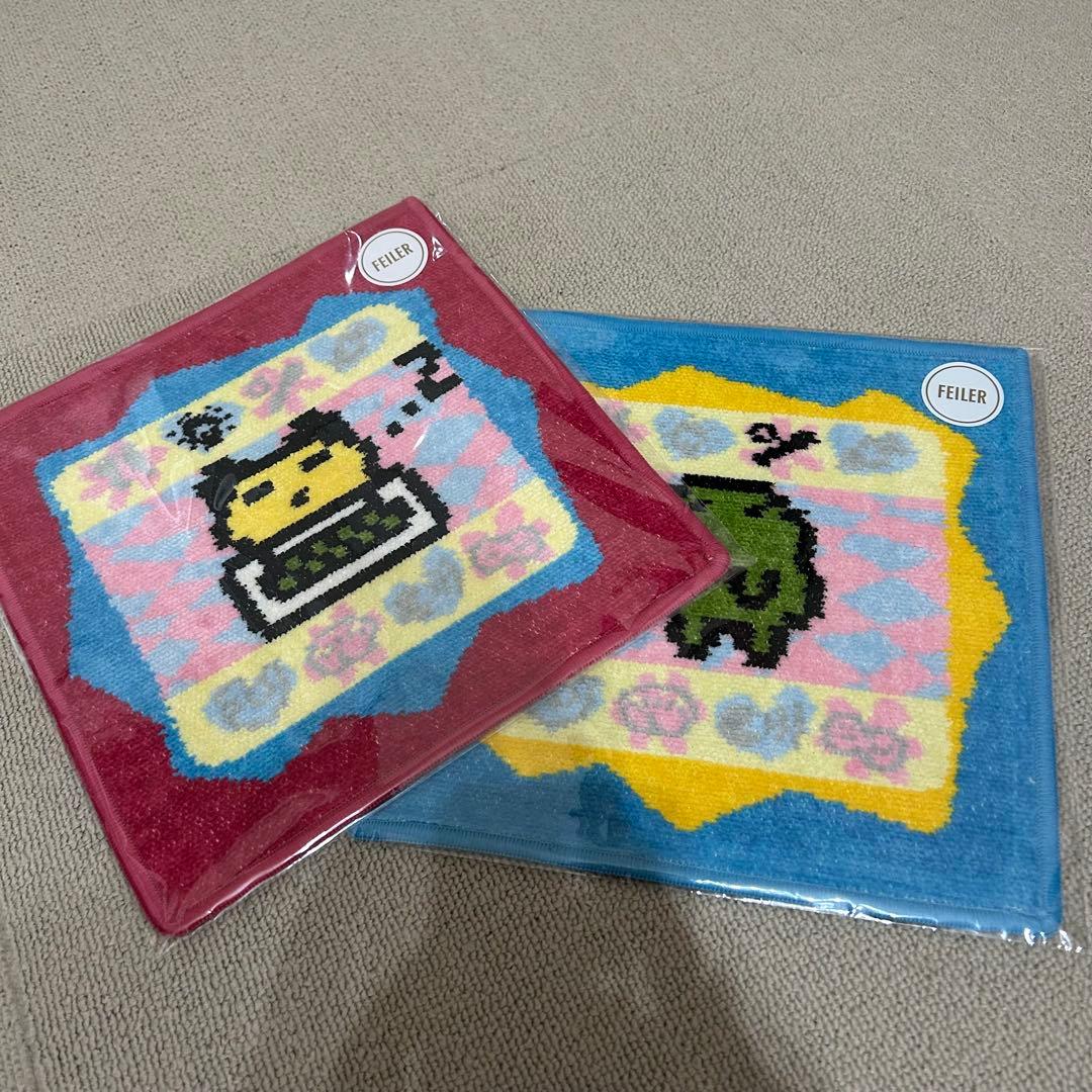 【未開封】フェイラーたまごっち　まめっち　くちぱっちハンカチ