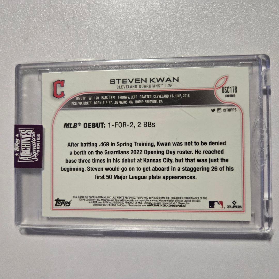 2025 Topps archives /25スティーブン・クワン 直筆サイン - メルカリ