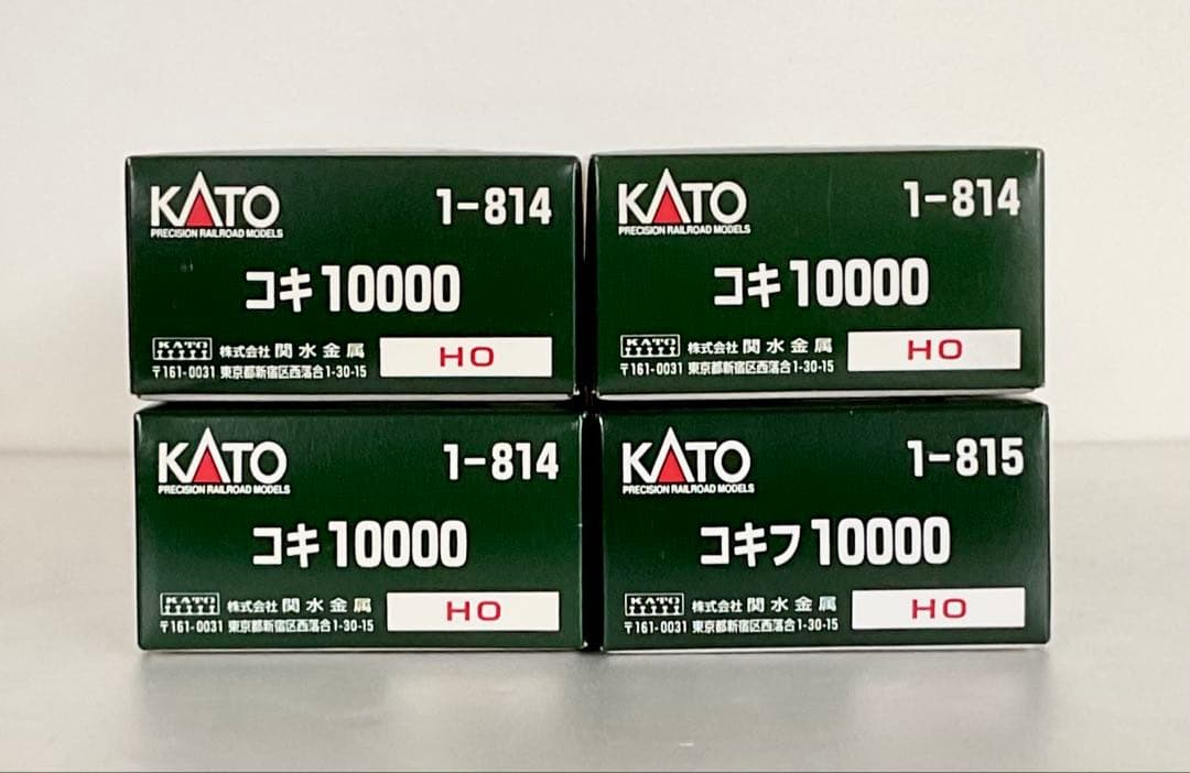 HOゲージ　KATO コキ10000 3両、コキフ10000 1両