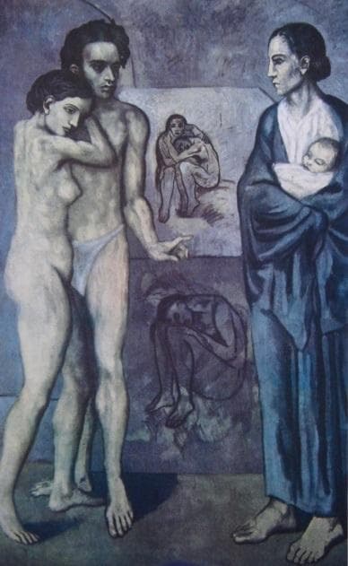 パブロ・ピカソ（Pablo Picasso）、La vie、希少な画集より