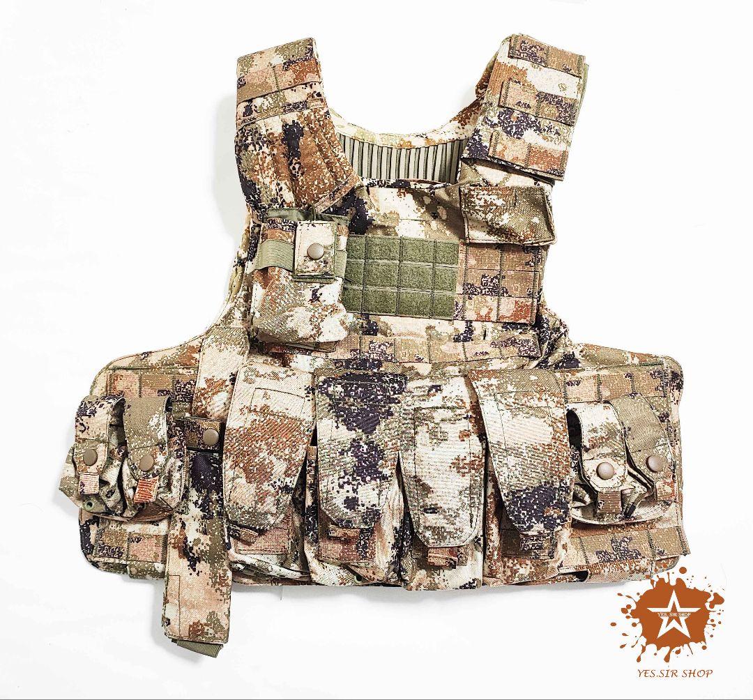 中国軍 中国人民解放軍 21式 星空荒漠迷彩 プレートキャリア 実物生地