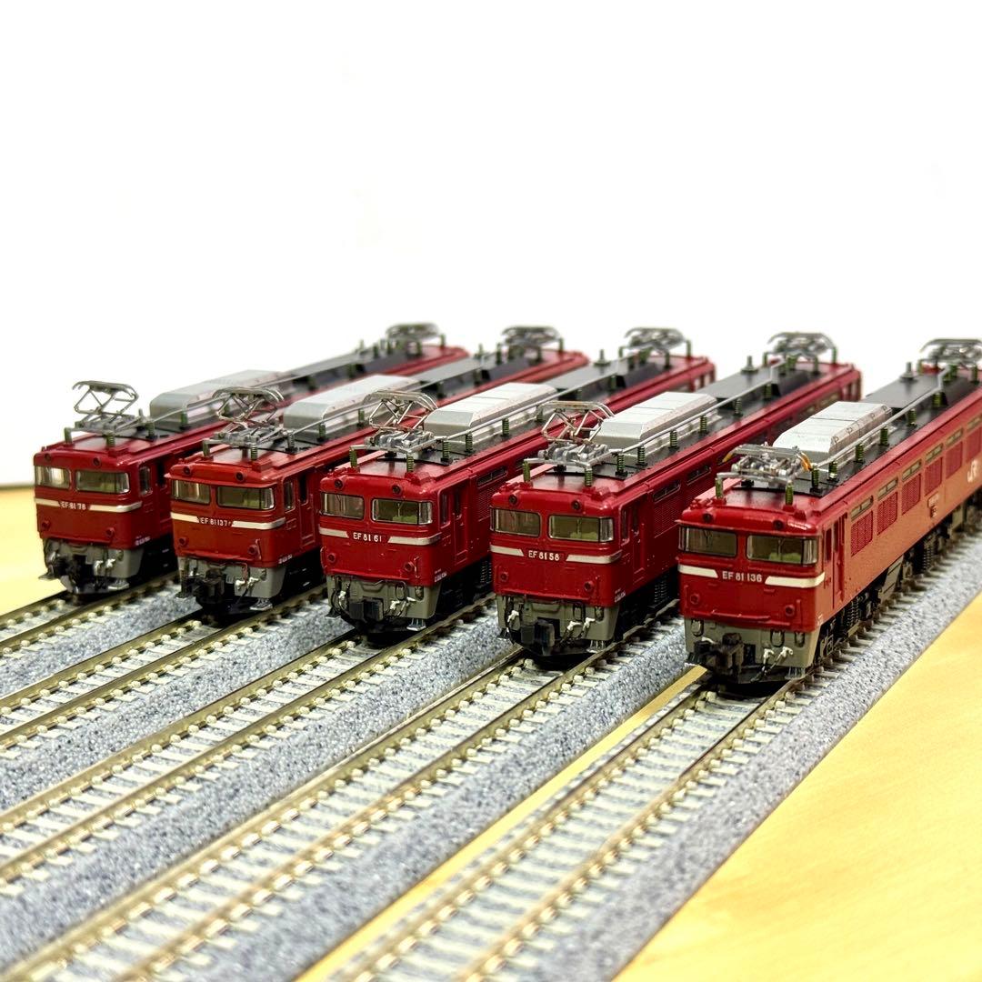 Nゲージ EF81電気機関車 5両セット ジャンク扱い