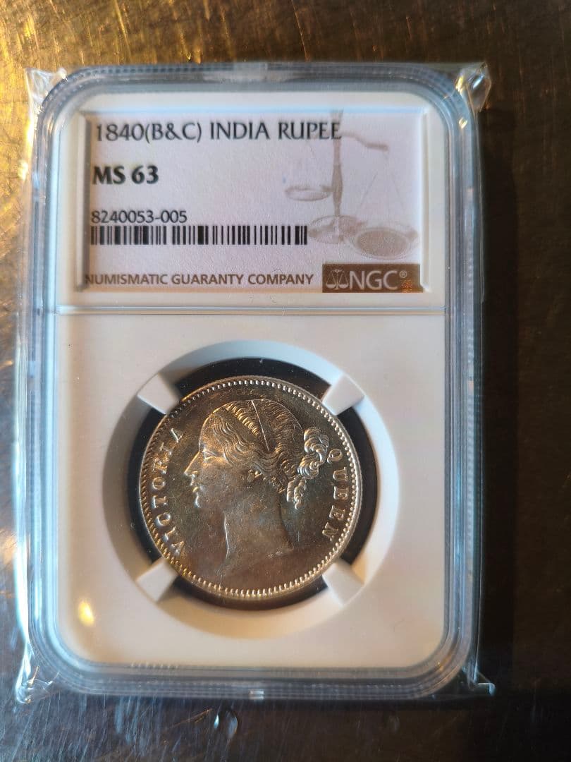 1840年 インド ルピー MS 63