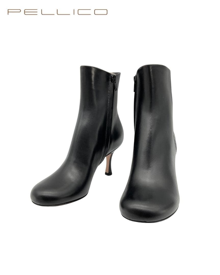 【未使用】PELLICO VOLTA ジップレザーブーツ ブラック 38