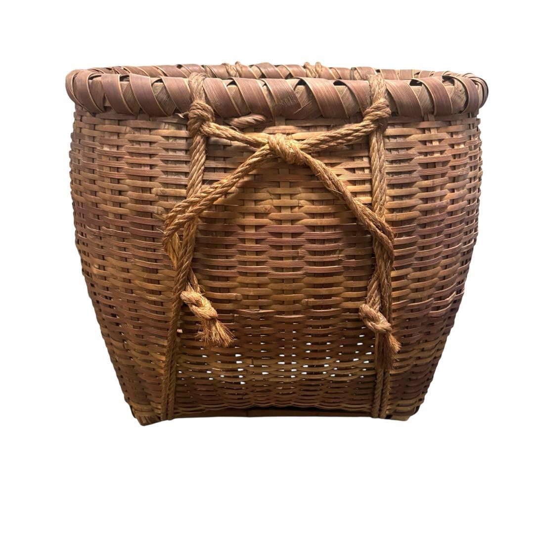 背負竹かご 昭和アンティーク籠 竹籠 しょいかご 古道具 古民具 レトロ