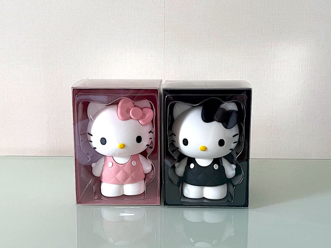 ローリーズファーム　キティ　キルティングフィギュア　ピンク　ブラック　セット