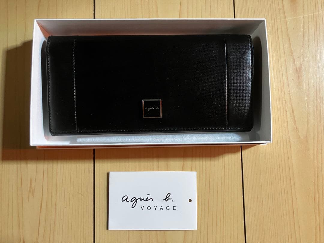 新品未使用　agnes b. アニエスベー 牛革　長財布 ブラック　箱付き