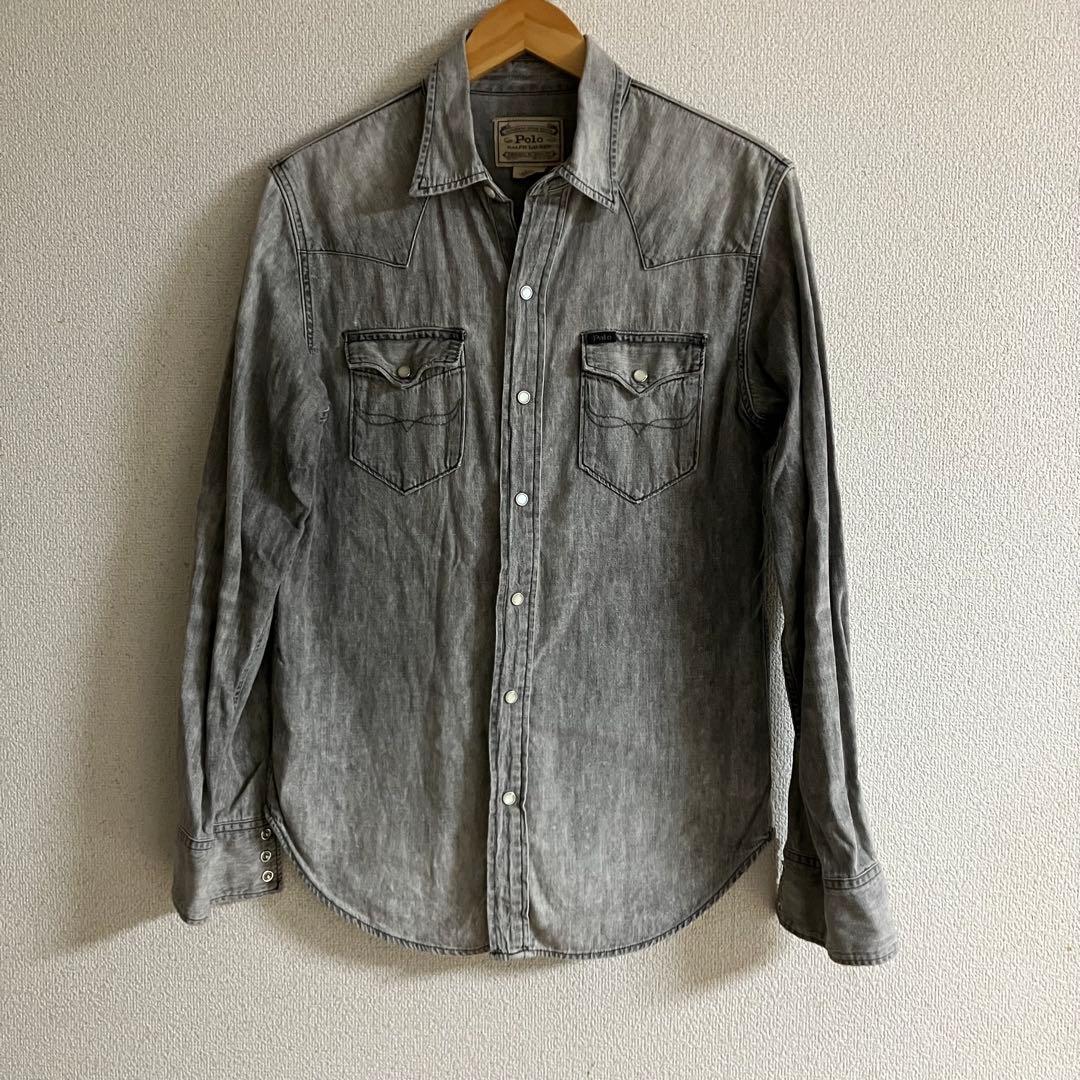 ポロラルフローレン ブラックシャツ ウエスタンシャツ