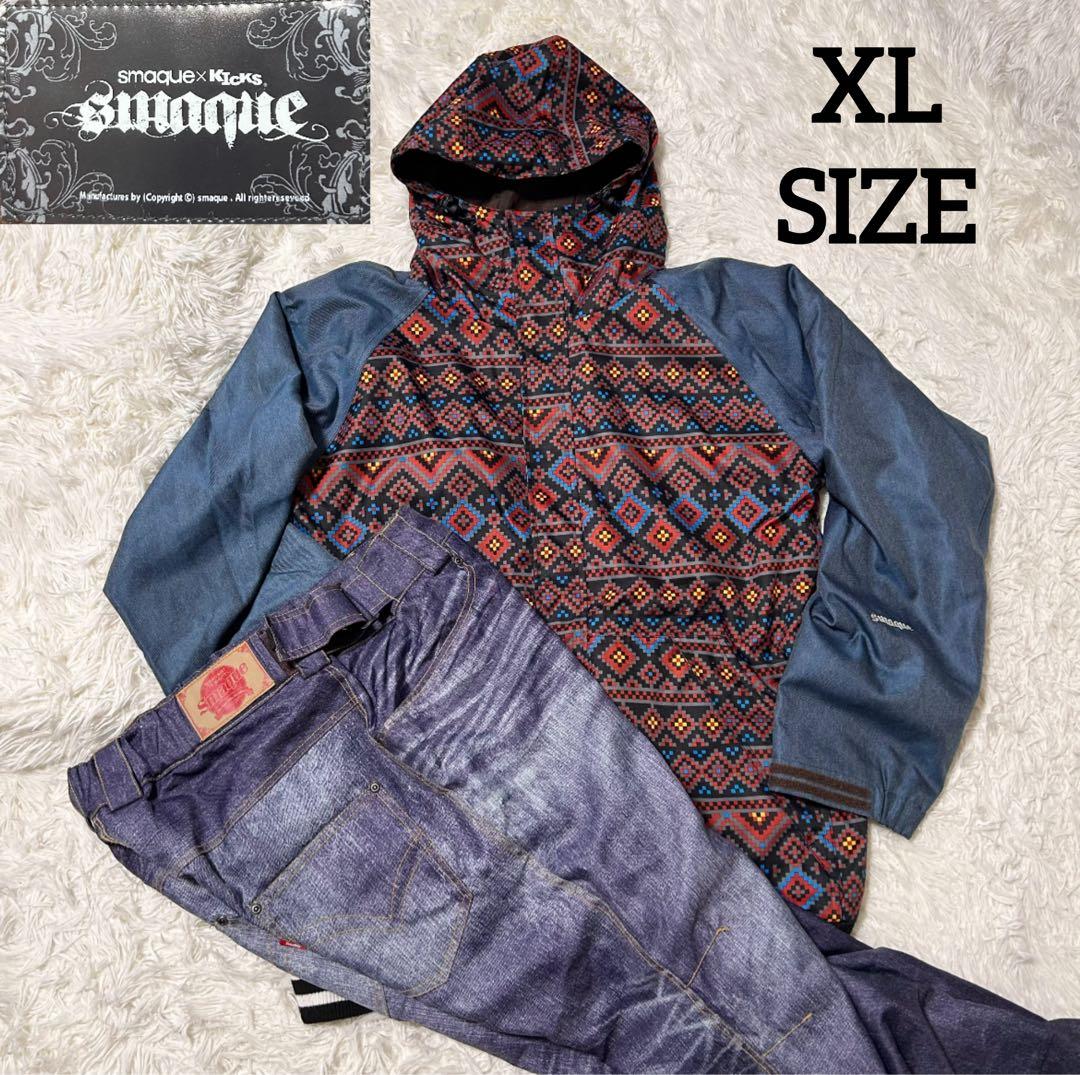 【美品】smaque × kicks スノーボード ウェアセット XL