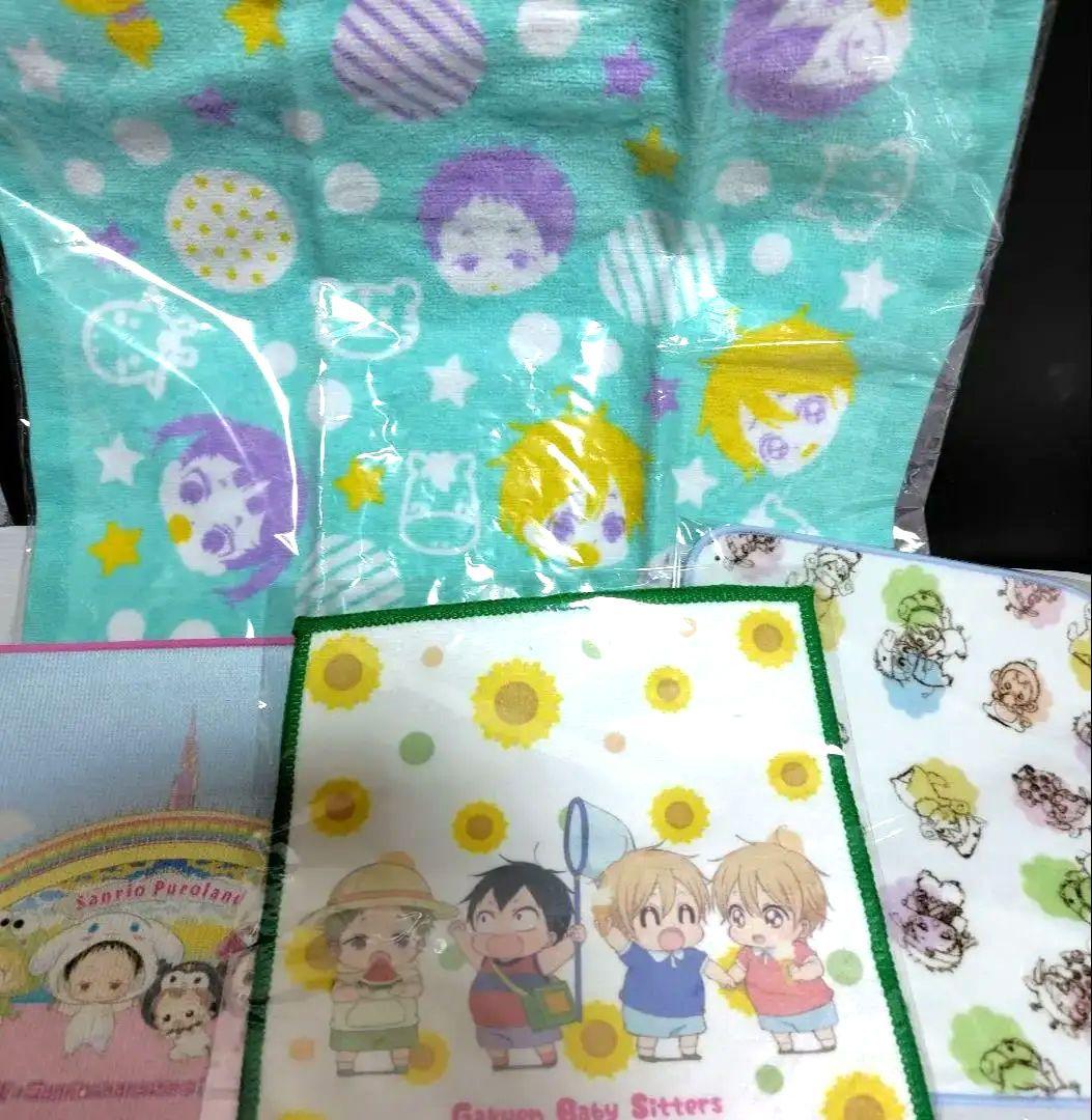 【新品】学園ベビーシッターズ☆タオルハンカチ4枚セット虎太郎&鷹&拓馬&数馬 新品】学園ベビーシッターズ☆タオルハンカチ4枚セット虎太郎&鷹&拓馬&