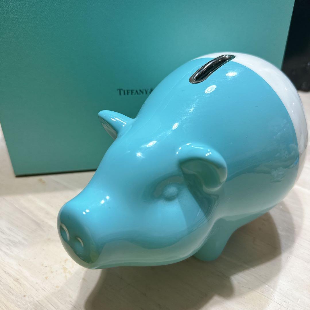 Tiffany&Co. ブタ型貯金箱 陶器製 箱付き 美品