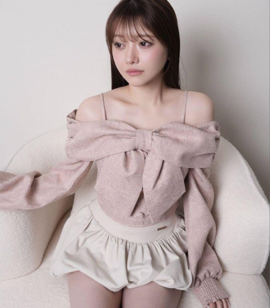 lip service リボンオフショルロングスリーブトップス