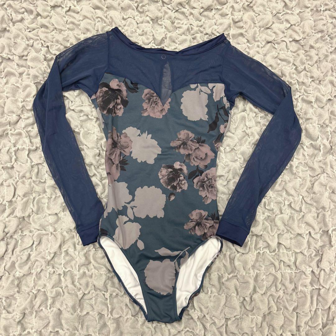 stinaレディースレオタード/Sサイズ stina / type H half sleeve / Noire Rose purple / girl